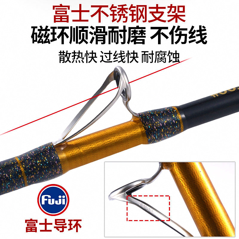 Solid Fiberglass Boat Rod, 2-Piece, 1.5–2.1 m (4.9–6.9 ft) – product photo