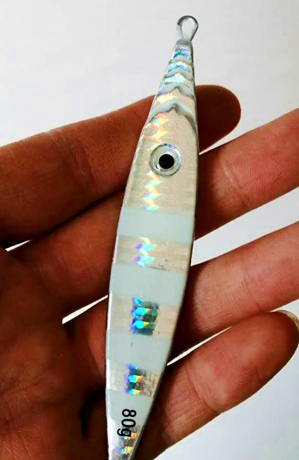 Glow Stripe Slow Pitch Jig, 80 g & 120 g (2.8 & 4.2 oz) – product photo