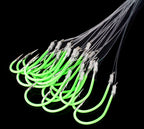 Pre-Tied Glow Snelled Hooks, High-Carbon Steel, Sizes 12–28 – product photo