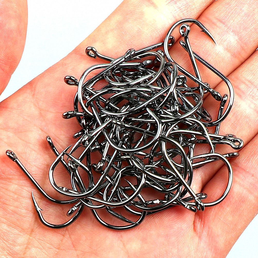 Iseni Fishing Hooks, High Carbon Steel, Barbed, Sizes 3–15 – product photo
