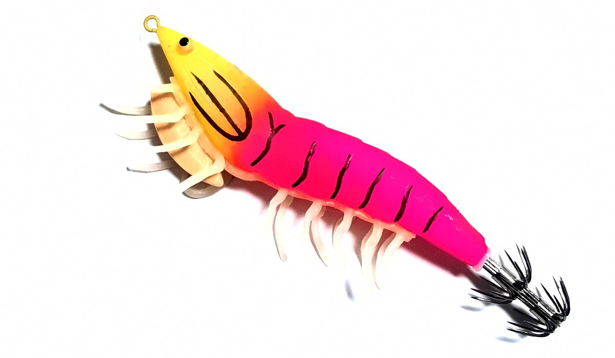 Squid Jig, 3.5 Wooden Shrimp with Glow Legs, 21 g (0.74 oz) – product photo