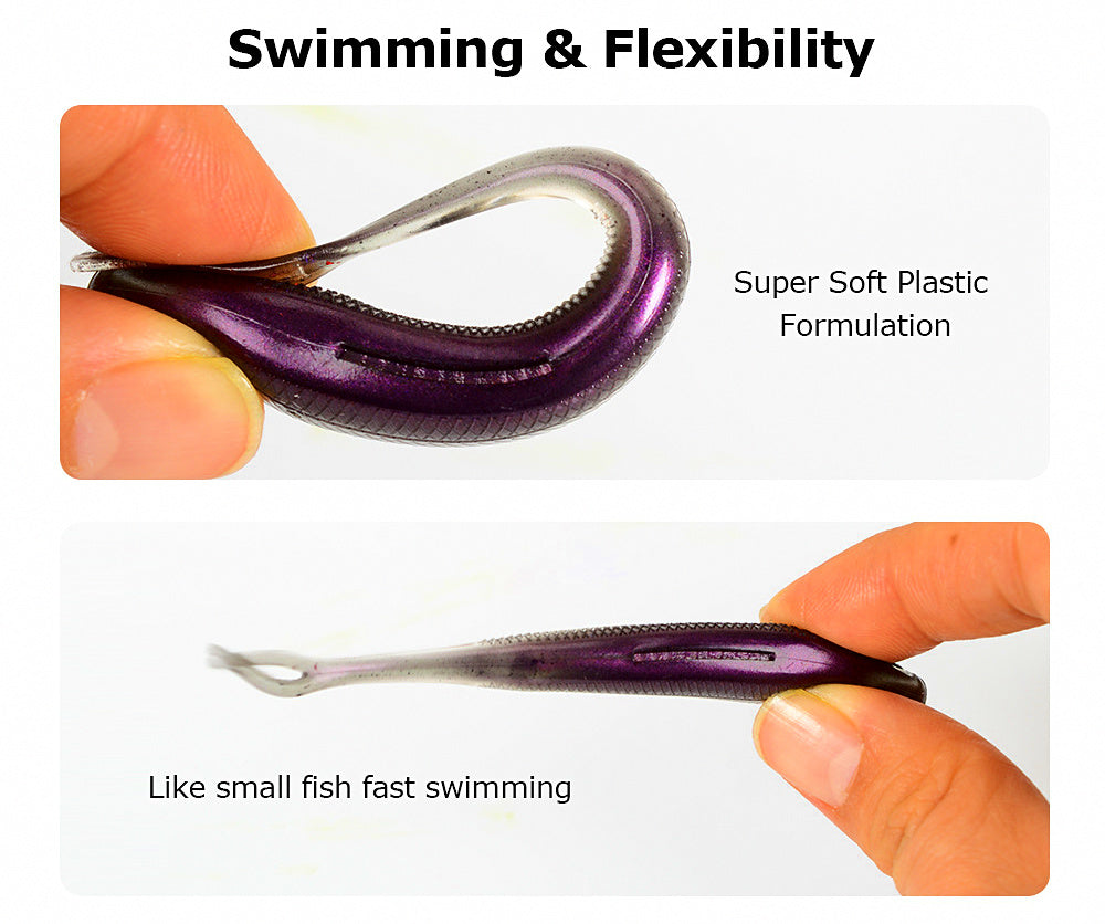 Forked Tail Soft Plastic Lures, 90 mm (3.5 in), 8-Pack – product photo