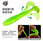 T-Tail Soft Shrimp Lure, 15 pcs, 3.5–6.5 cm (1.4–2.6 in) – product photo