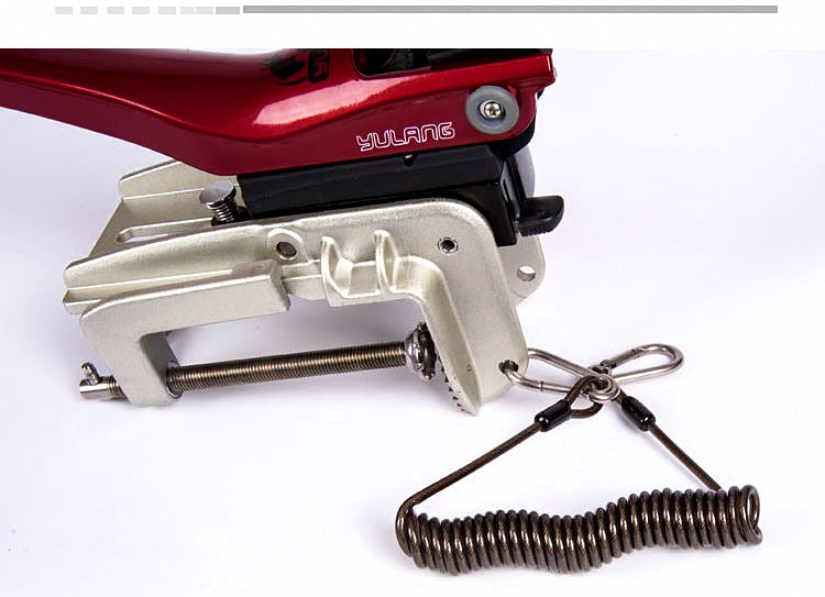 Aluminum Boat Rod Holder with Safety Leash, Clamp-On Rod Stand – product photo