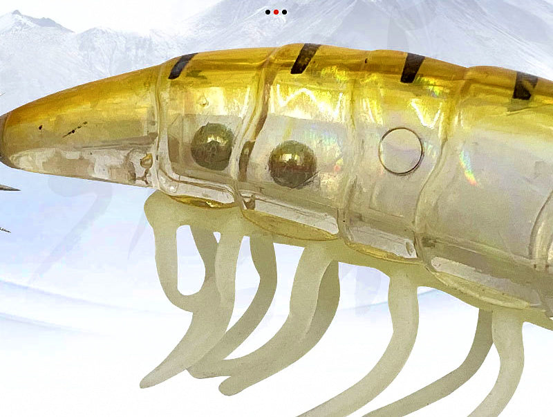 Glow Squid Jig, Soft Leg Shrimp with Rattle, Size 3.0 / 3.5 – product photo
