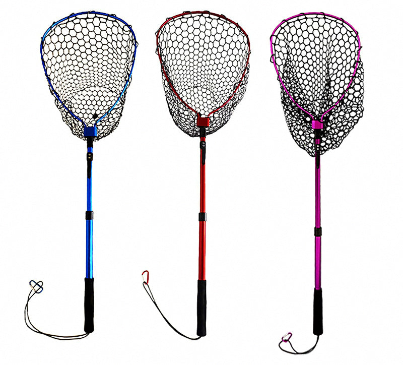 Folding Landing Net, Silicone or Mono Mesh, Aluminum Frame – product photo