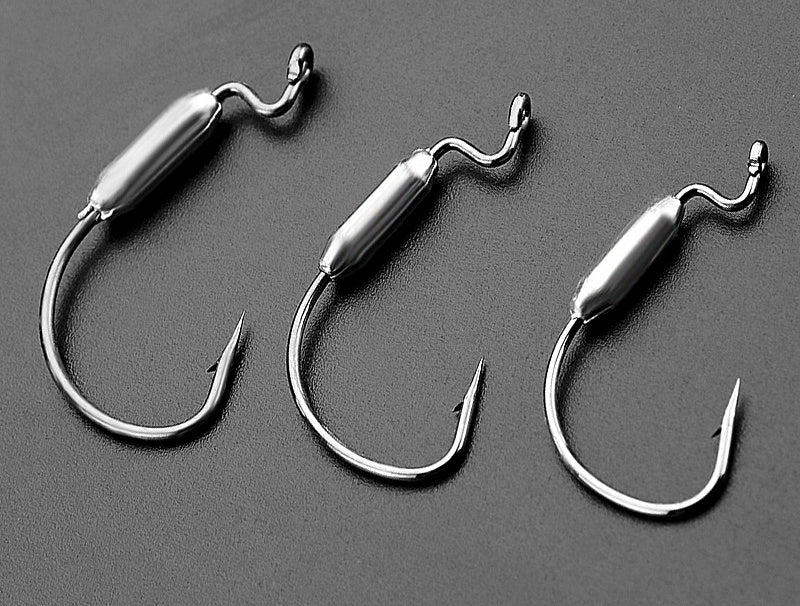 Weighted Crank Hook Jig Head, Size 1 to 4/0, 2-5 g – product photo