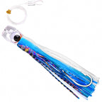 Squid Skirt Trolling Lure, 9 in (23 cm), Clear Acrylic Head