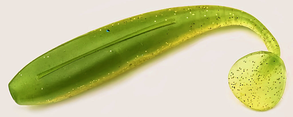 T-Tail Soft Swimbait, Fluorescent Green, 2.4 in / 3.0 in – product photo