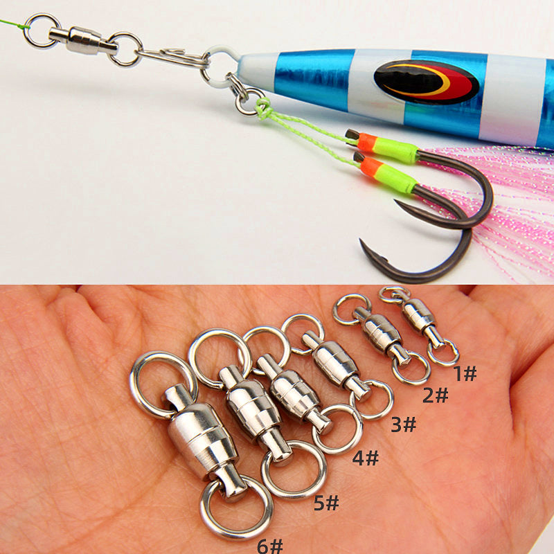 Stainless Ball Bearing Swivel, Figure-8 Ring or Quick Snap – product photo