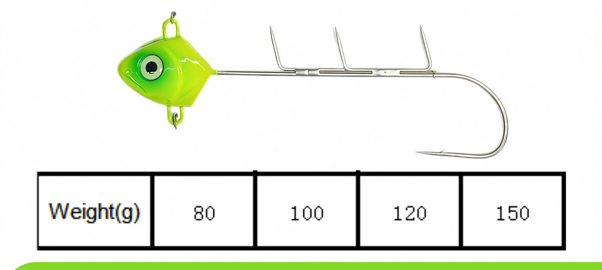 Glow Cutlassfish Jig with Head Hook, 60–150 g (2.1–5.3 oz) – product photo