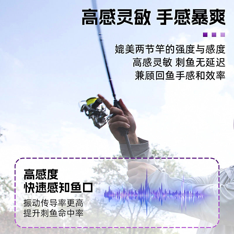 7-Piece Carbon Travel Lure Rod, Fast Action, UL/ML – product photo