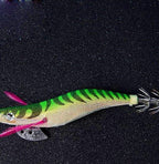 Glow Wooden Shrimp Squid Jigs with Rattle Beads, 8–10 Pack – product photo