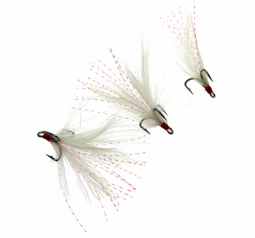 Feathered Treble Hooks, Anti-Rust, 10 Pack, Sizes 4–12 – product photo