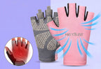 Half-Finger Fishing Sun Gloves, Thin Touchscreen – product photo