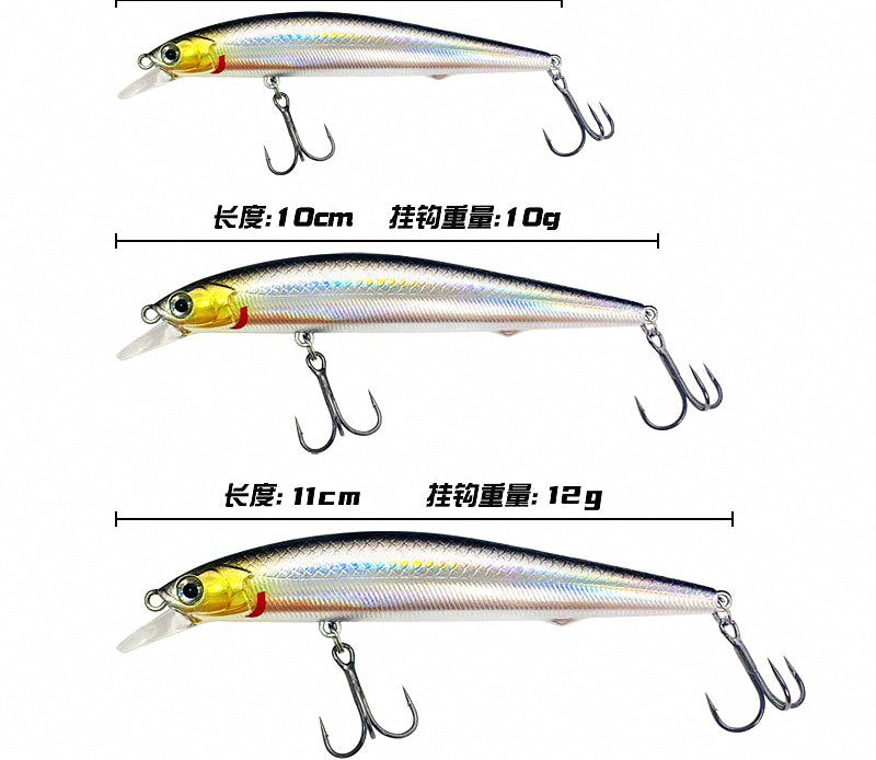Minnow Lure with Rattle, 7–12 g (0.25–0.42 oz) – product photo