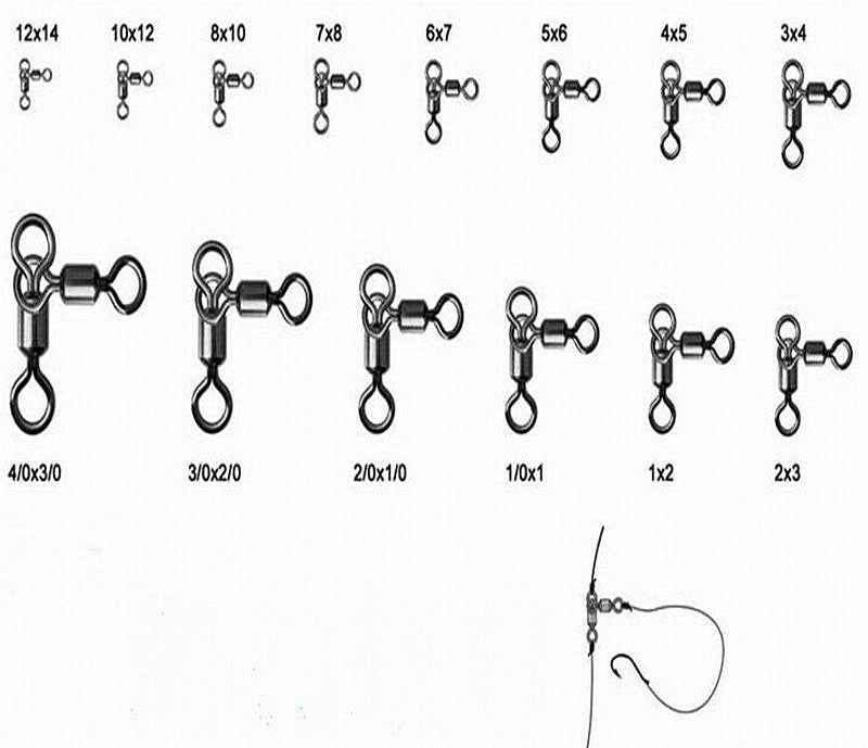 Rolling Combination Swivel, Brass Alloy, Sizes 6/7 to 4/0-3/0 – product photo