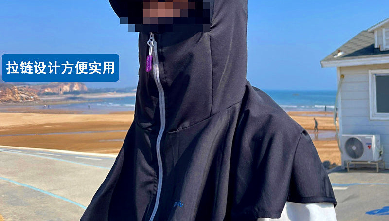 Fishing Sun Face Mask with Neck Cover, Ice Silk – product photo