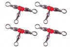 Three-Way Swivel with Red Beads, Black, Sizes 1x3 to 12x14 – product photo