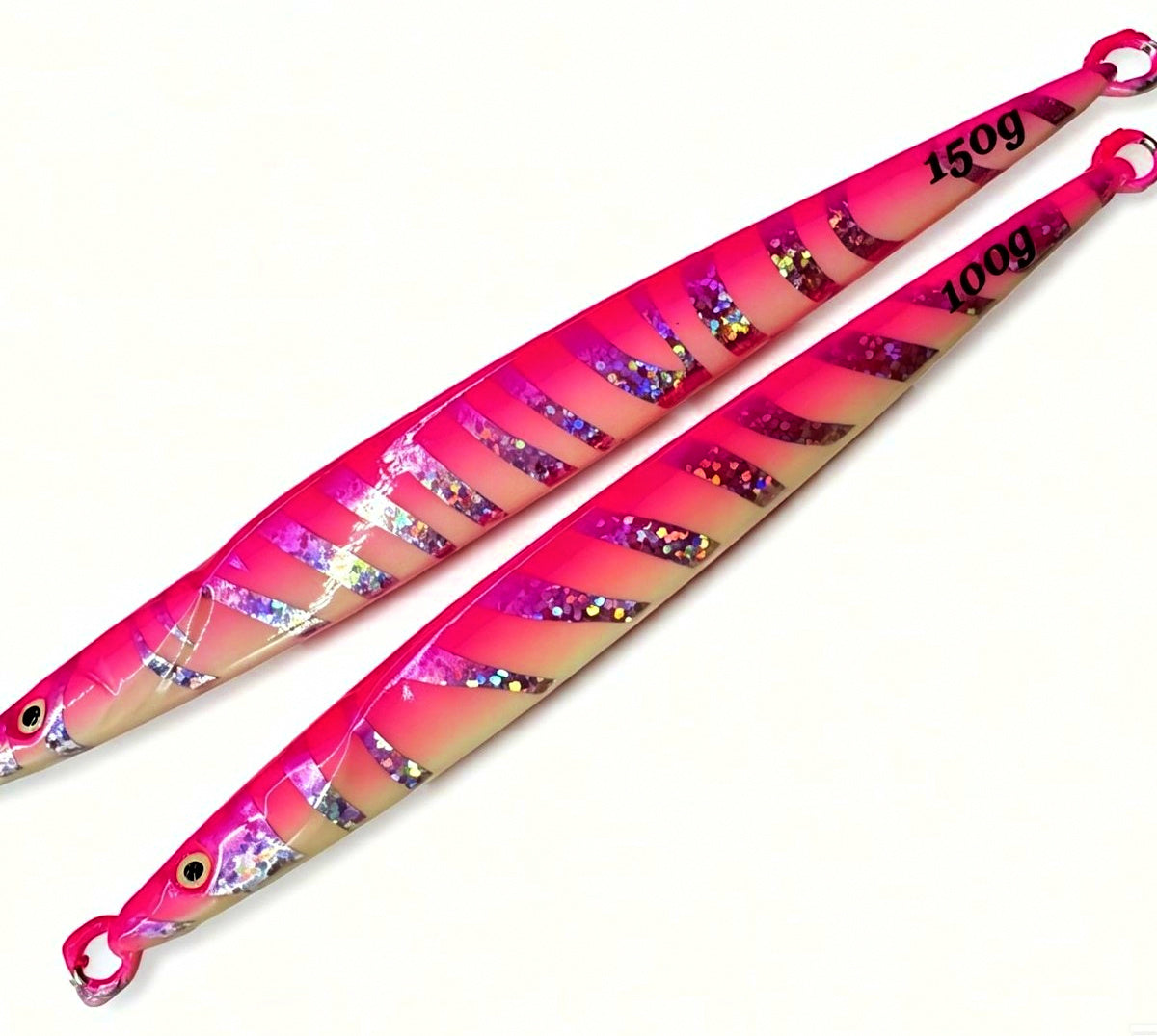 Glow Stripe Fast-Sinking Metal Jig, 100–150 g (3.5–5.3 oz) – product photo