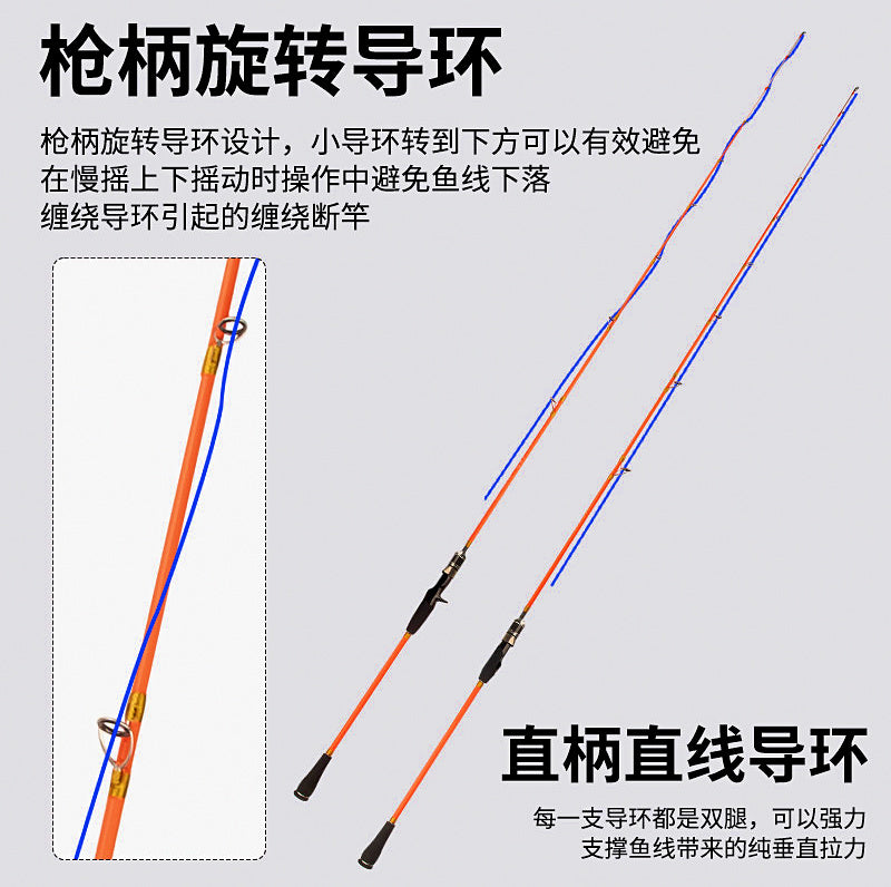 Slow Pitch Jigging Rod, 1.91 m (6 ft 3 in), 2-Piece Carbon – product photo