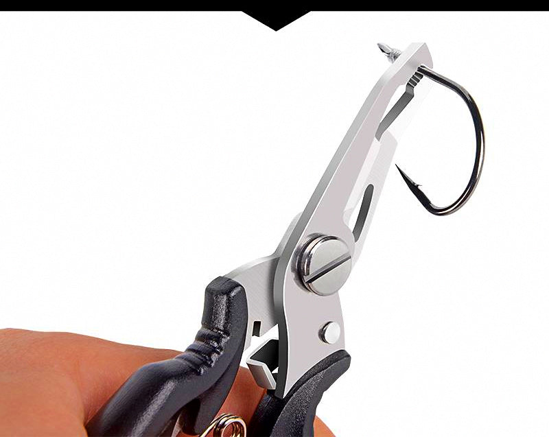 Fishing Pliers, Stainless Steel Split Ring Pliers & Line Cutter – product photo