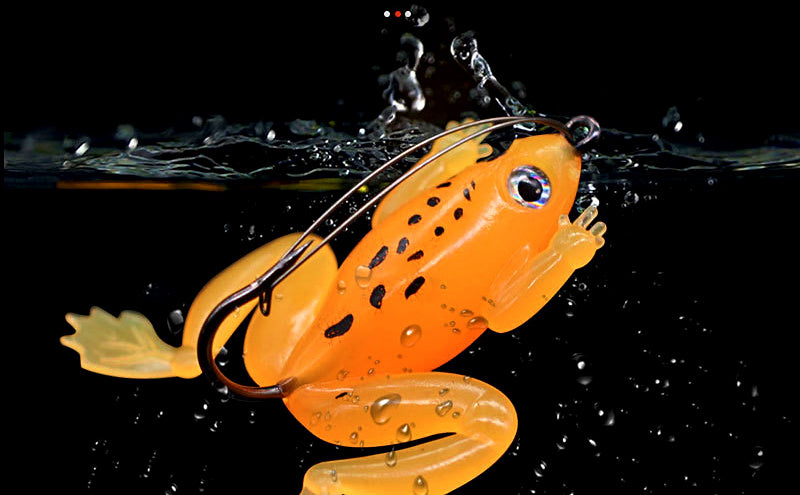 Weedless Soft Frog Lure with Single Hook, 6 cm (2.4 in) – product photo
