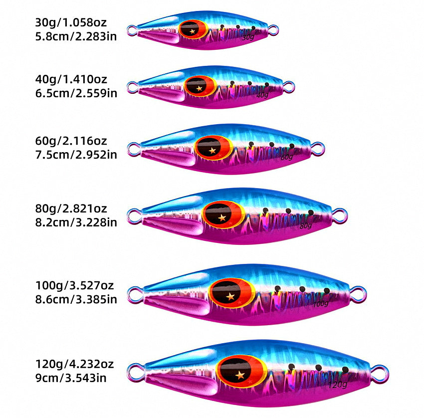 Slow Pitch Metal Jig, 30–120 g (1.1–4.2 oz) – product photo