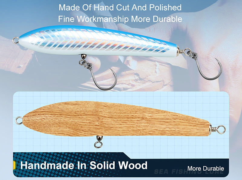 Wooden Floating Pencil Lure, 100 g (3.5 oz), 23 mm – product photo