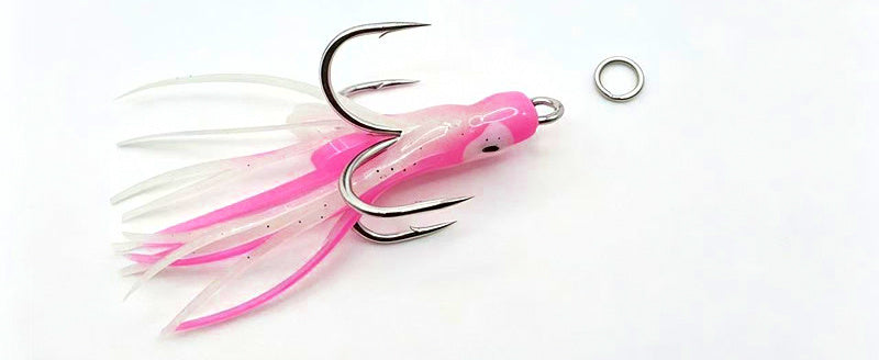 Glow Squid Jig Hooks, 4-Prong Barbed, Size 17, 10-Pack – product photo