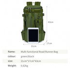 Fishing Backpack with Rod Holder, Nylon Tackle Bag – product photo