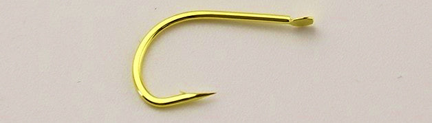 Gold Fine-Wire Bait Hooks, Barbed or Barbless, Size 1–13 – product photo