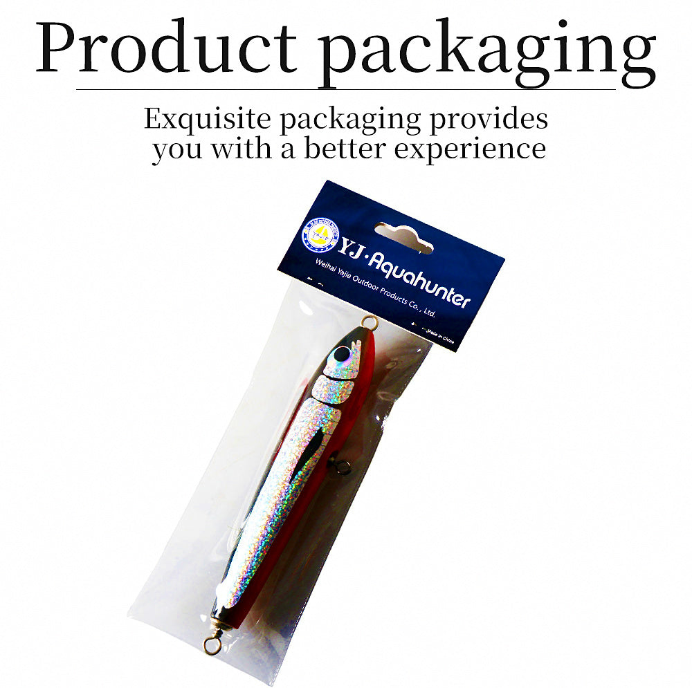Wooden Popper Pencil Lure, 16 cm (6.3 in) 45 g (1.6 oz) – product photo