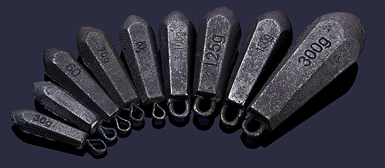 Hexagonal Iron Sinker with Eyelet, 1.1–52.9 oz (30–1500 g) – product photo