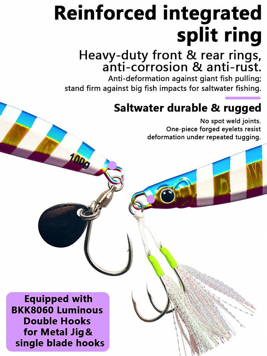 Glow Stripe Metal Jig, 30–100 g (1.1–3.5 oz) – product photo
