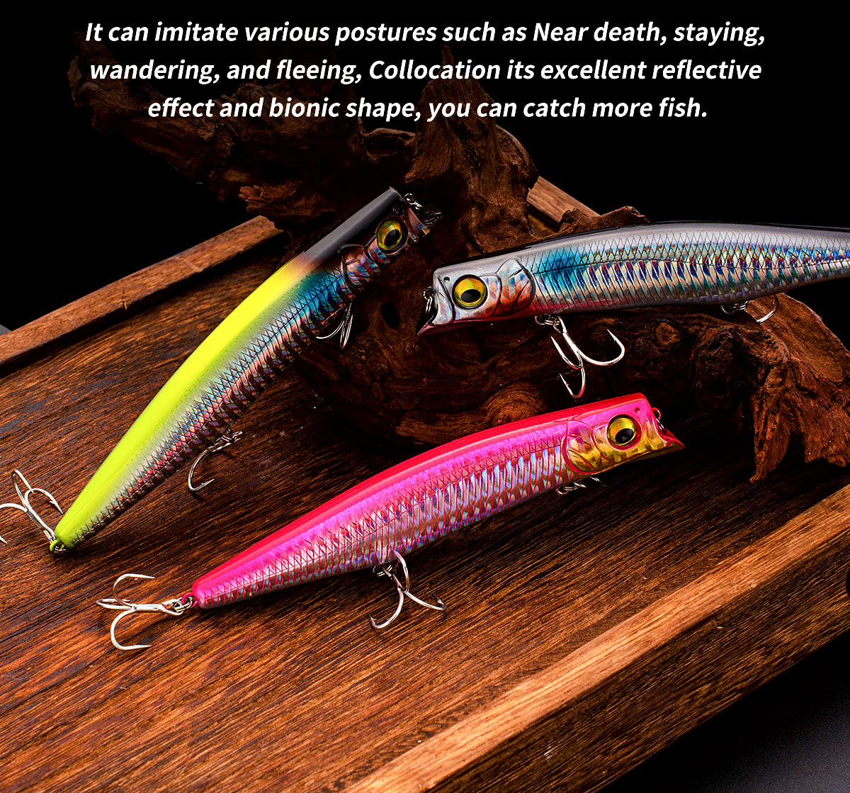 Floating Lipless Minnow Lure, 12 cm (4.7 in), 21.7 g (0.77 oz) – product photo