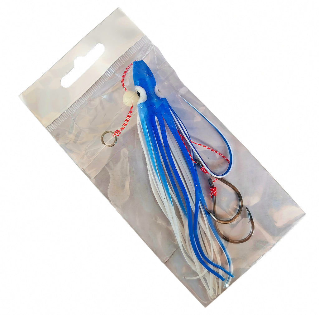 Glow Squid Jig Lure, Double Hook, 16 cm / 6.8 g (0.24 oz) – product photo