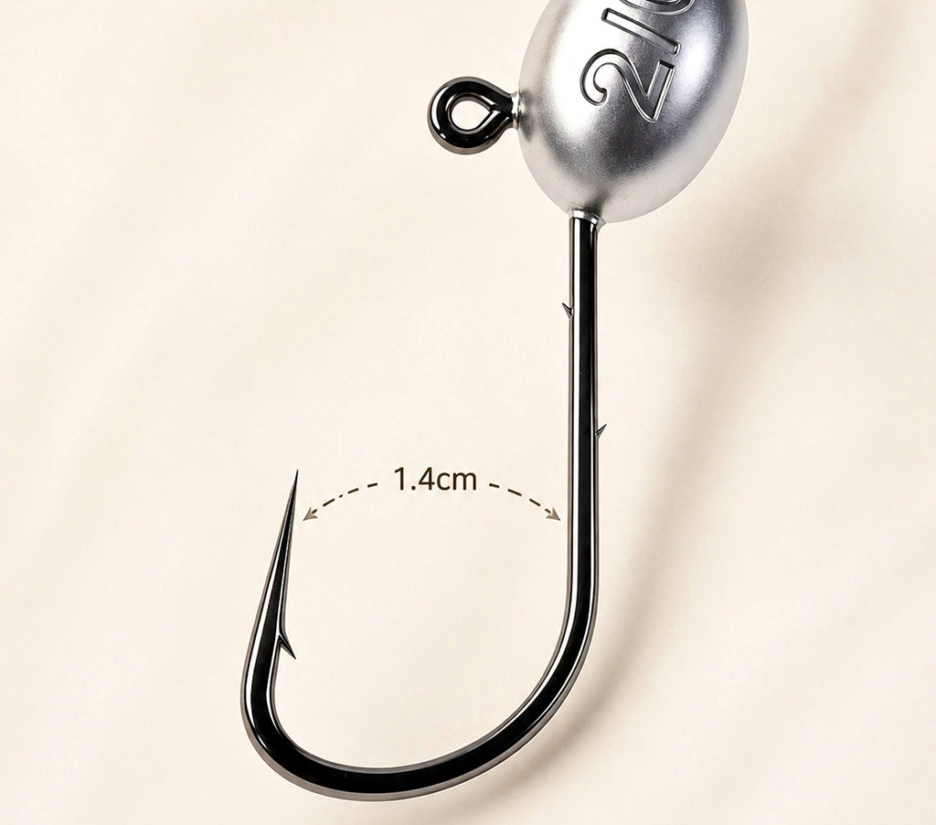 Lead Head Jig Hooks, Black, 2.5–14 g (0.09–0.49 oz) – product photo