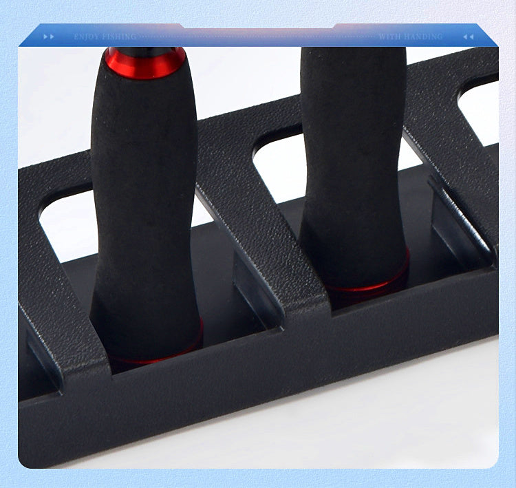 Wall Mount Fishing Rod Holder Rack, 6-Slot ABS – product photo