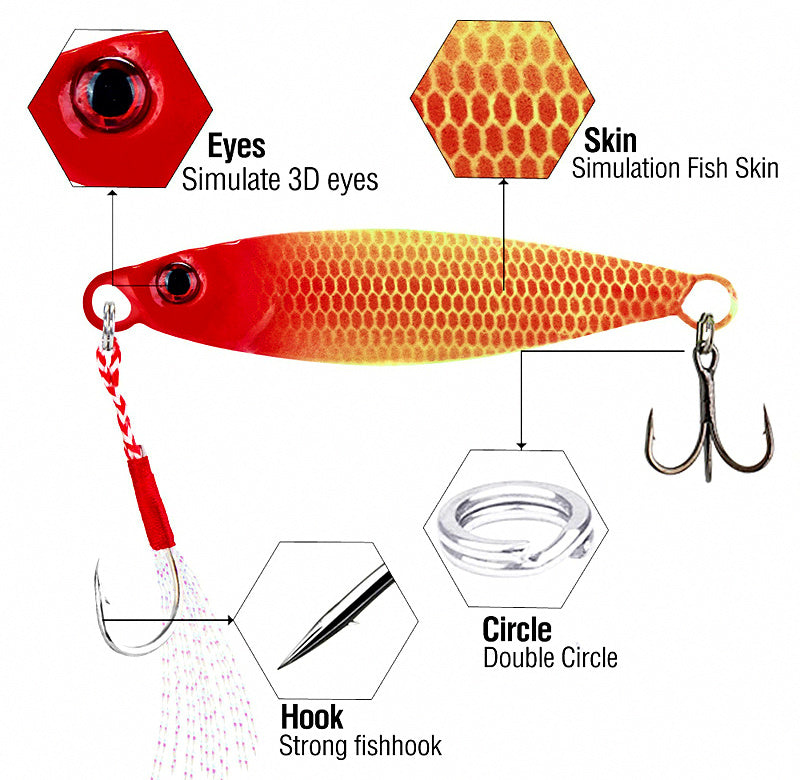 Glow Metal Jig, Slow Pitch Casting, 7–30 g (0.25–1.06 oz) – product photo