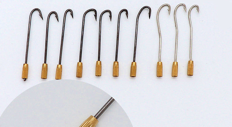 Barbed Eel Hooks, Threaded Rotating Head – product photo