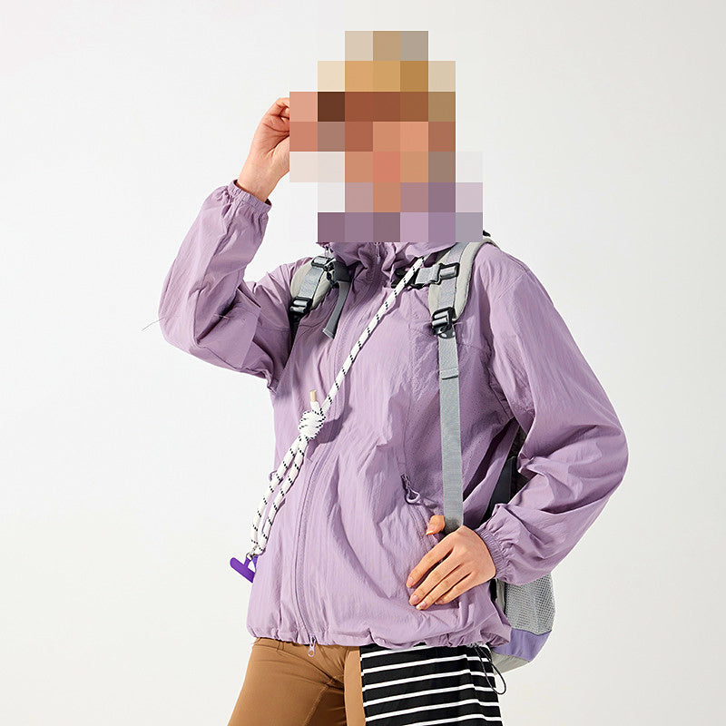UPF 50+ Hooded Sun Jacket, Lightweight Quick-Dry Nylon – product photo