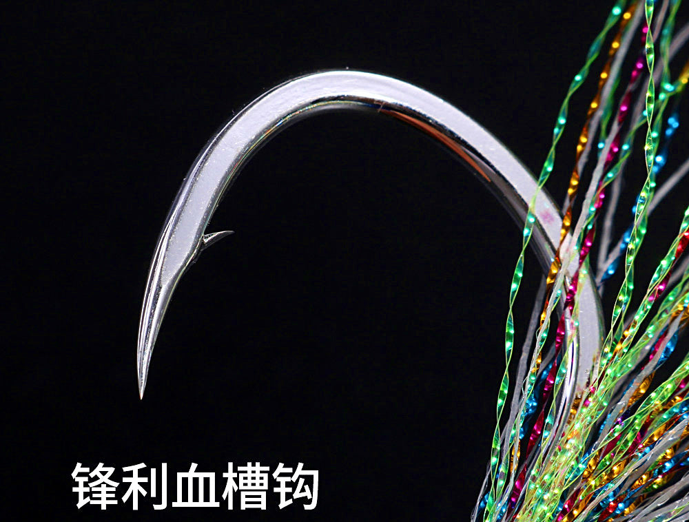 Glow Double Assist Hooks for Metal Jigs, 2 Pairs per Pack – product photo