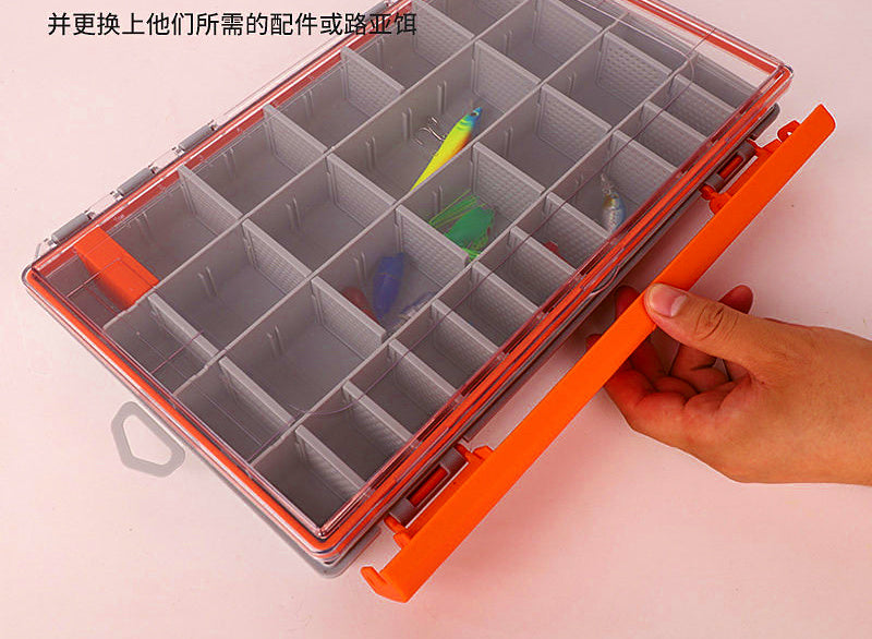 ABS Lure Storage Box, Removable Dividers, Hard Bait Case – product photo