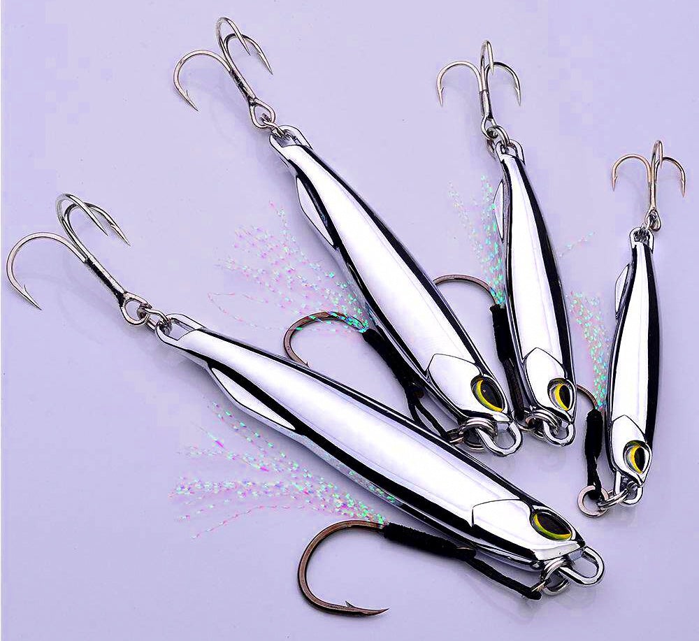 Long-Cast Metal Jig, Electroplated, 10–80 g (0.35–2.8 oz) – product photo