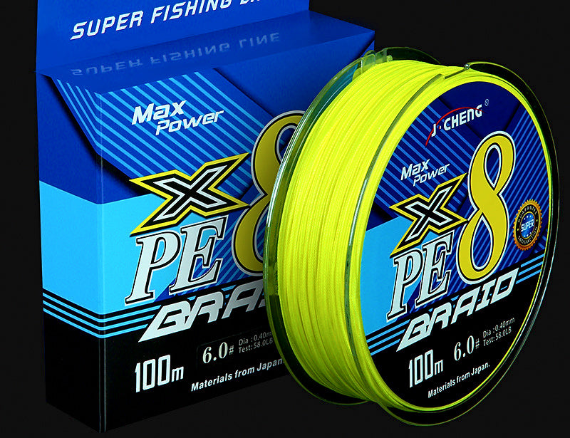 8-Strand & 4-Strand PE Braided Fishing Line, 100 m (109 yd) – product photo