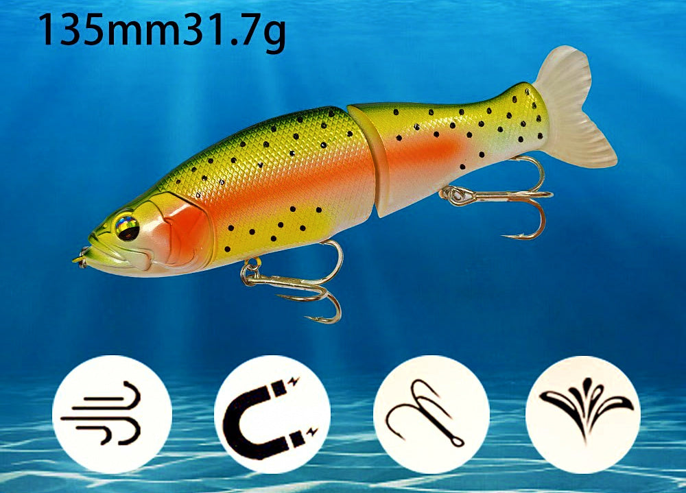 Slow-Sinking Jointed Hard Bait Lure, ABS – product photo