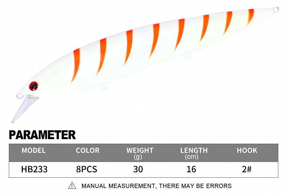 Saltwater Minnow Hard Bait, 16 cm (6.3 in), 30 g (1.1 oz) – product photo