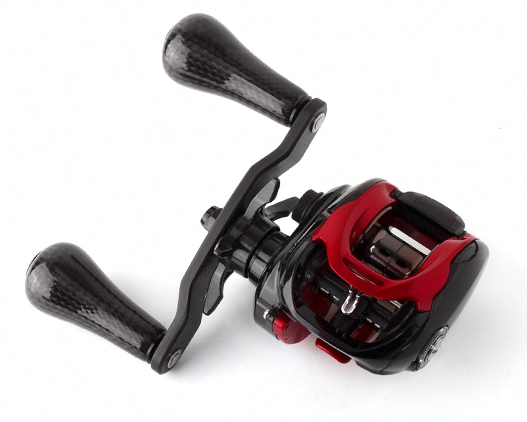 Carbon Fiber Double Handle & Knobs for Baitcasting Reel – product photo