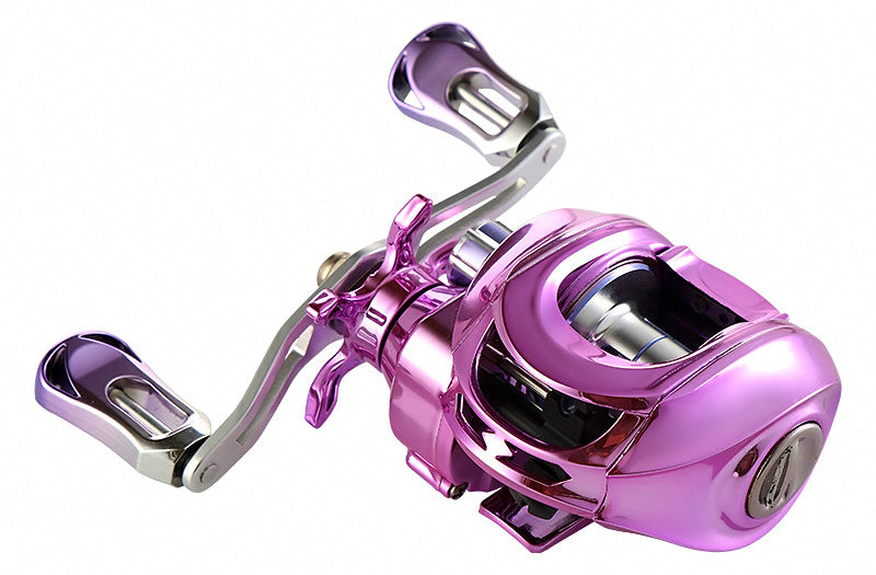 Round Baitcasting Reel, Purple, Left or Right Hand – product photo